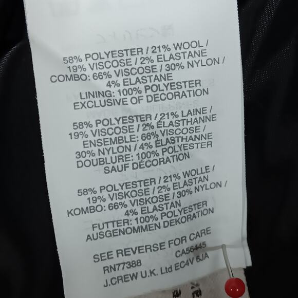 J.CREW Checkered Wool Flutter Dress Size 12 ASO Veronica Lodge Riverdale Episode - Picture 10 of 12